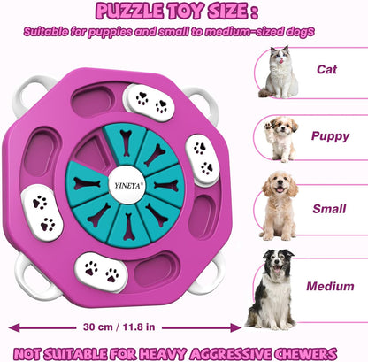 Dog Puzzle Toy, Enrichment Toys for Dogs Training IQ & Treat Brain Games, Dog Toys to Keep Them Busy, Mental Stimulation for Dogs, Puppy Toy for Treat Dispensing, Puzzle for Small, Medium, Cats