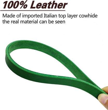 Leather Dog Leash 8ft, Heavy Duty Genuine Leather Braided Dog Training Leash, Soft and Strong Pet Lead for Large, Medium Dogs