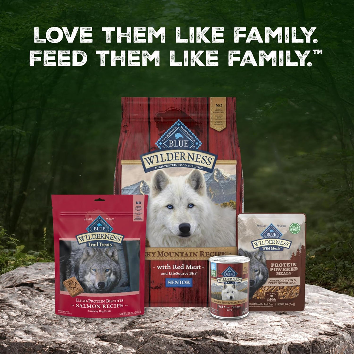 Blue Buffalo Wilderness Turkey & Chicken Senior Wet Dog Food, 12.5 oz, 12pk