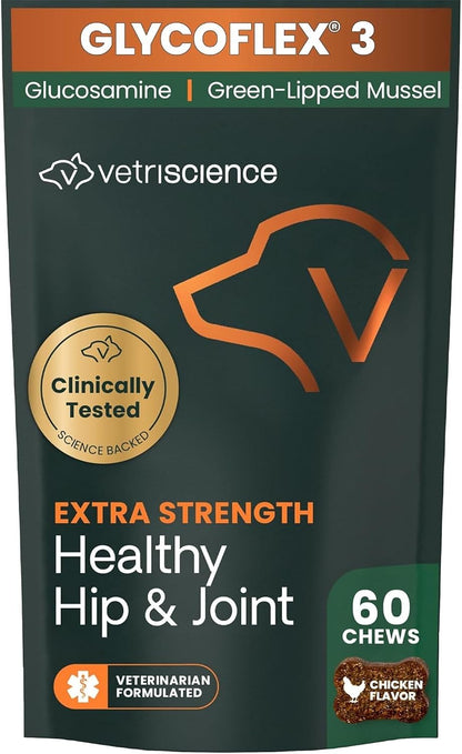 VetriScience Extra Strength Healthy Hip & Joint for Dogs, Chicken, 120ct