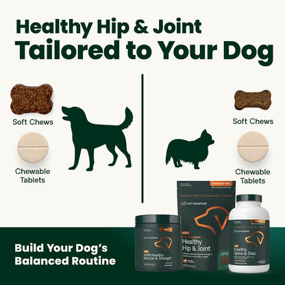 VetriScience Extra Strength Healthy Hip & Joint for Dogs, Chicken, 120ct