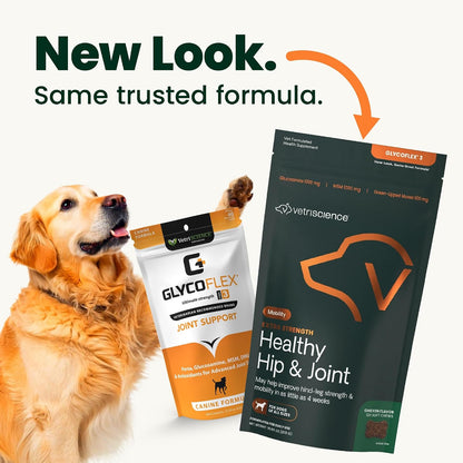 VetriScience Extra Strength Healthy Hip & Joint for Dogs, Chicken, 120ct