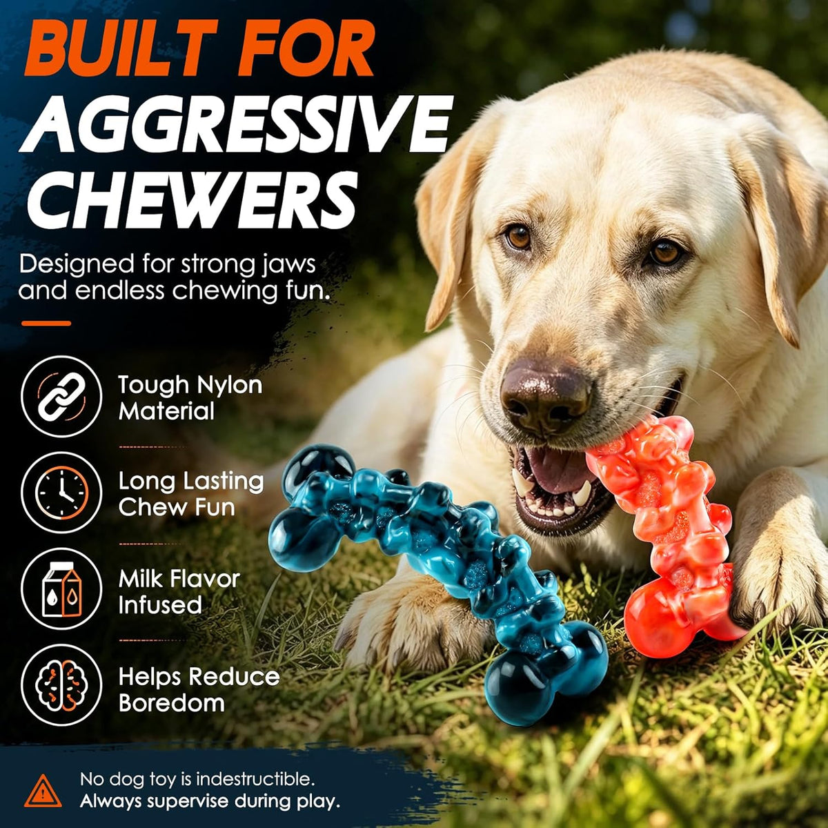 Dog Toys for Aggressive Chewers,Indestructible Dog Chew Toy