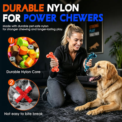 Dog Toys for Aggressive Chewers,Indestructible Dog Chew Toy