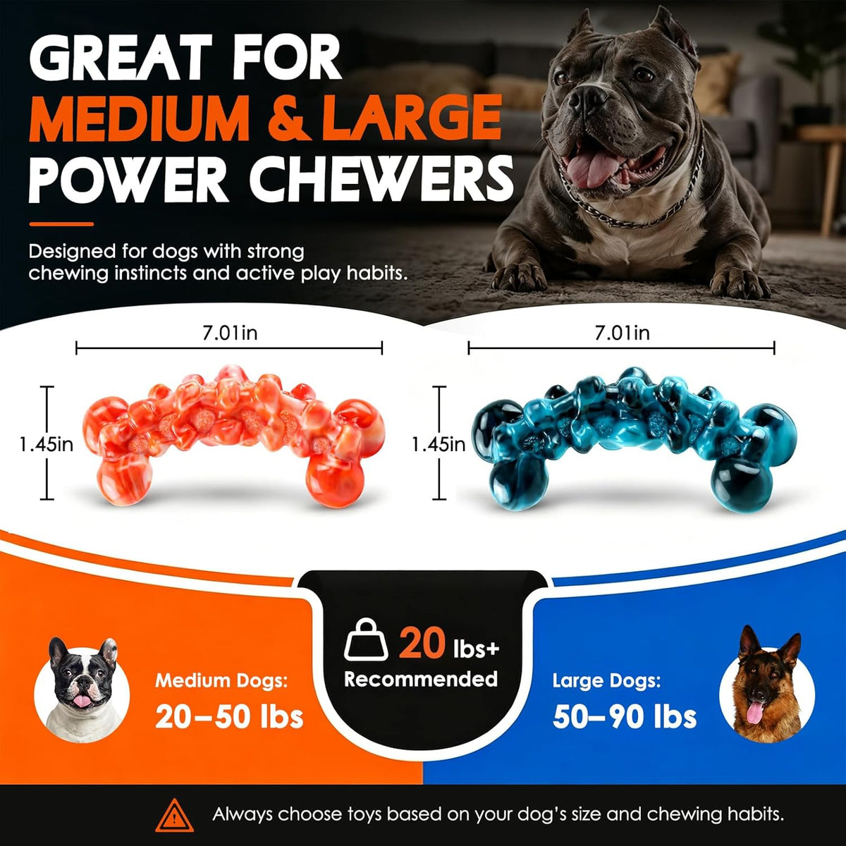 Dog Toys for Aggressive Chewers,Indestructible Dog Chew Toy