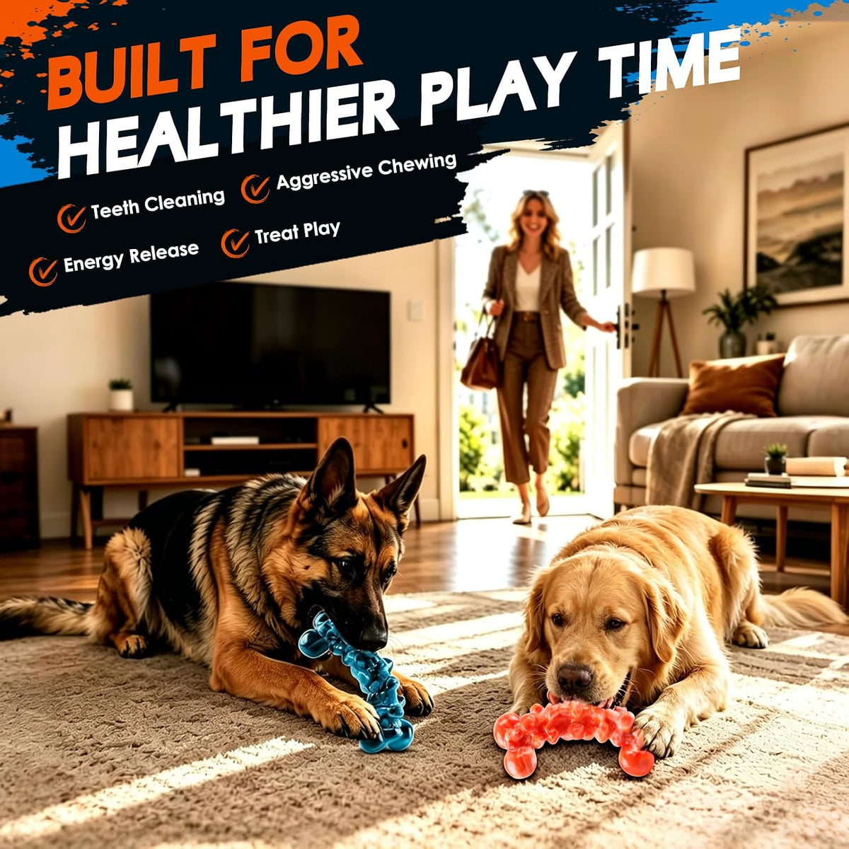 Dog Toys for Aggressive Chewers,Indestructible Dog Chew Toy