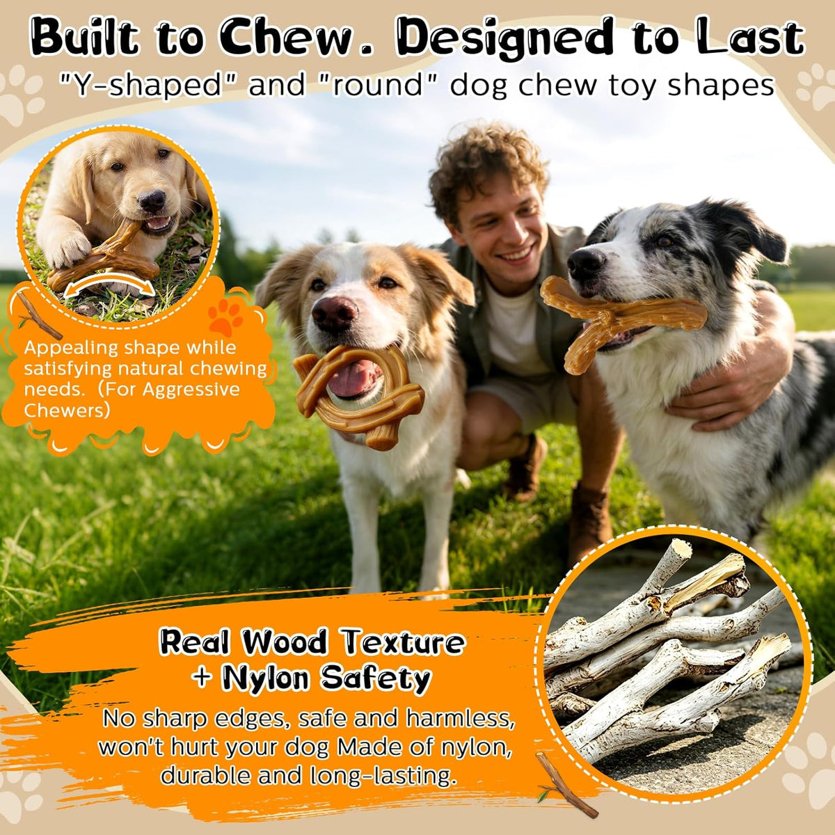 Dog Toys for Aggressive Chewers,Indestructible Dog Chew Toy