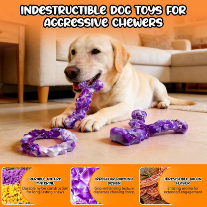 Dog Toys for Aggressive Chewers,Indestructible Dog Chew Toy