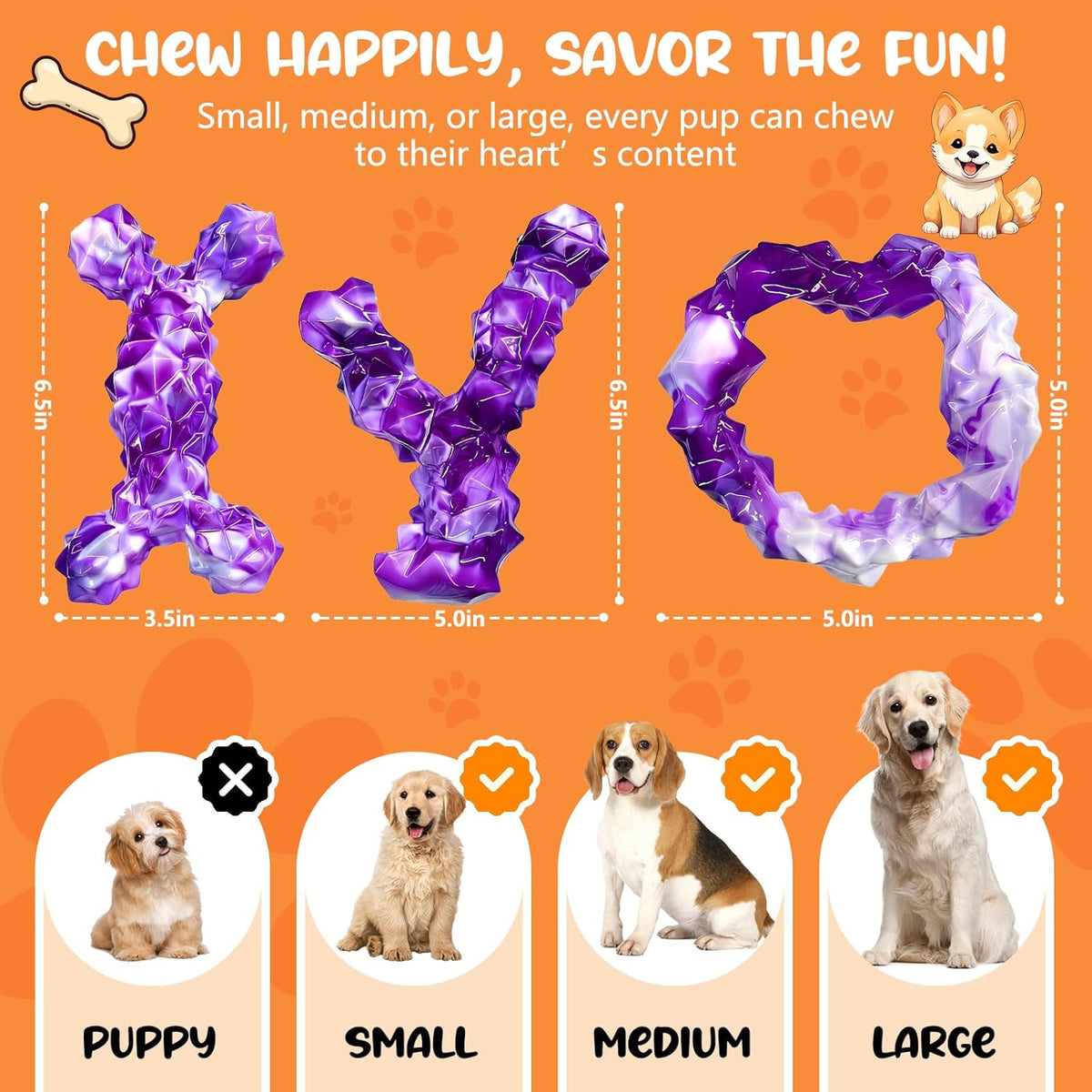 Dog Toys for Aggressive Chewers,Indestructible Dog Chew Toy