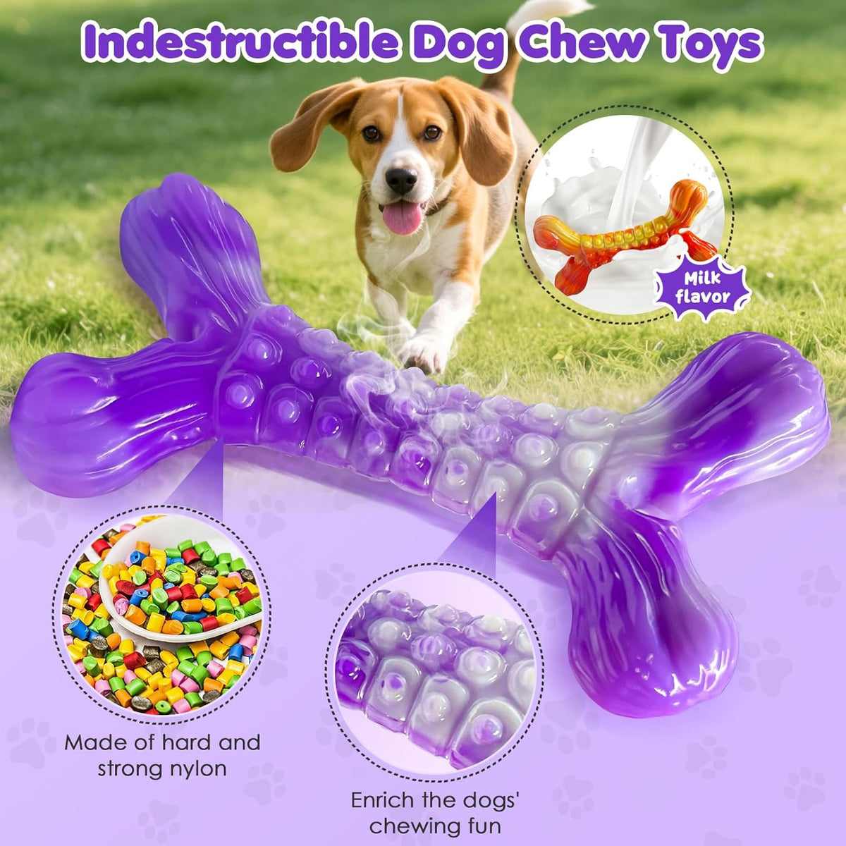 Dog Toys for Aggressive Chewers,Indestructible Dog Chew Toy
