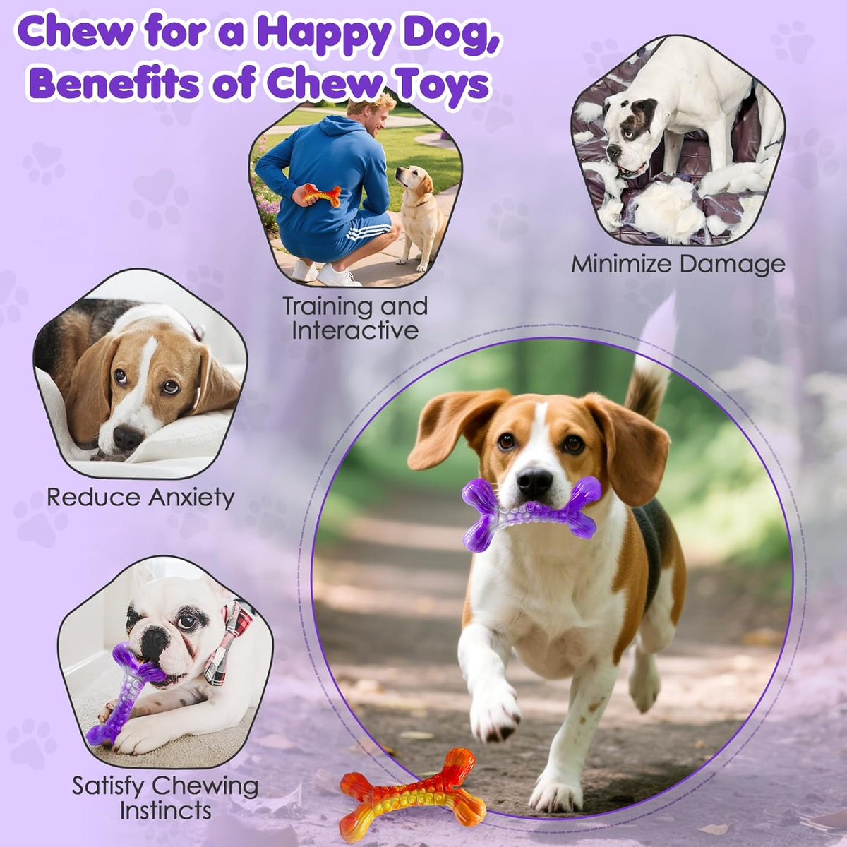 Dog Toys for Aggressive Chewers,Indestructible Dog Chew Toy