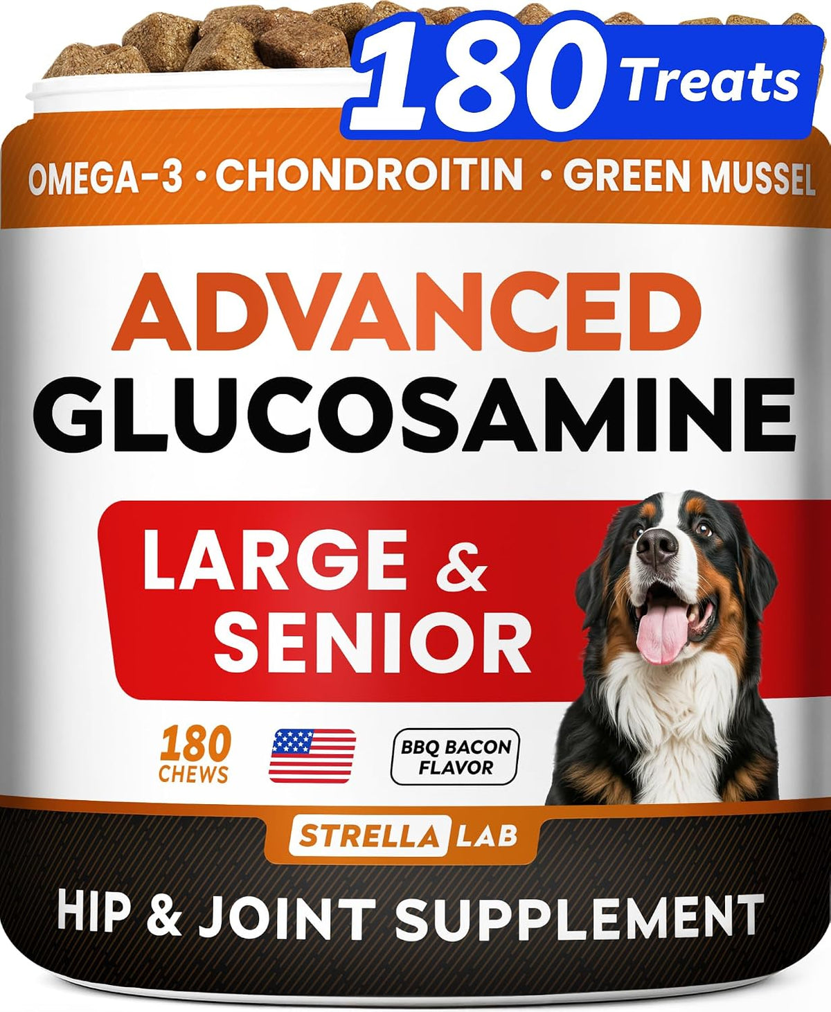 Advanced Glucosamine for Dogs, Collagen&Green Lipped Mussel