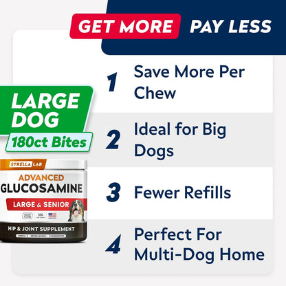 Advanced Glucosamine for Dogs, Collagen&Green Lipped Mussel