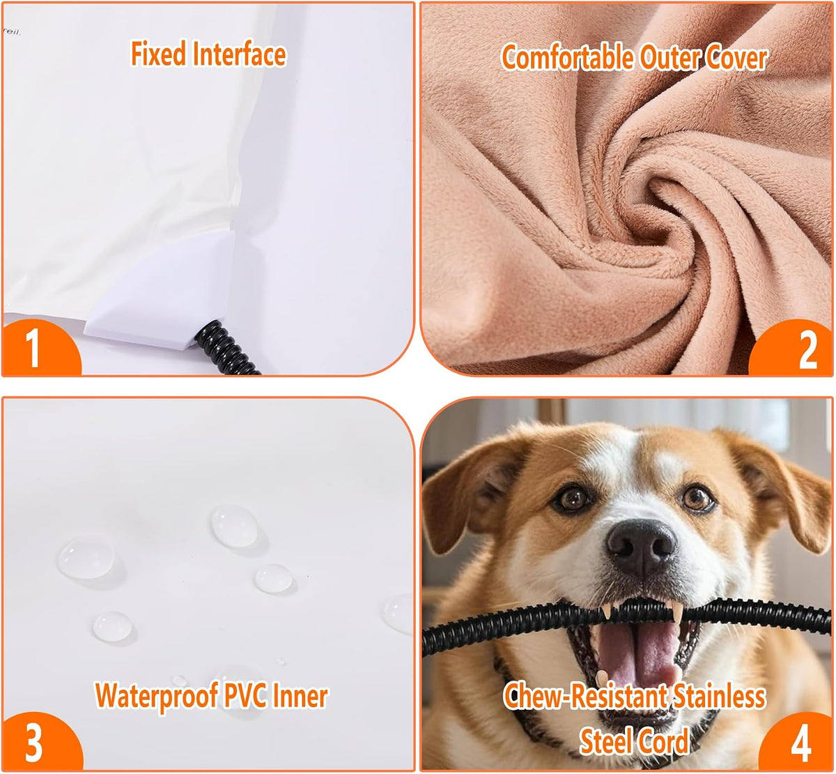 Pet Heating Pad for Puppy Cat Dog-6 Adjustable Temperature & 5 Timer-27.5x15.7in Waterproof Cat Dog Heating Pad with Chew-Resistant Cord-Heated Pad for Indoor Pets,Older,Pain Relief(Brown)
