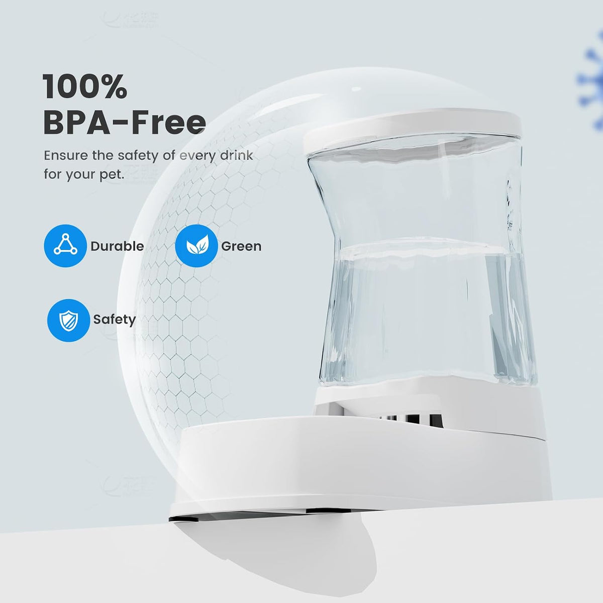 Automatic Dog Water Dispenser Gravity Stainless Steel Waterer & Food Feeder Set, 100% BPA Free Large Capacity Feeding Bowls for Medium & Large-Sized Dogs Cats Other Pets -(1 Gallon x2)