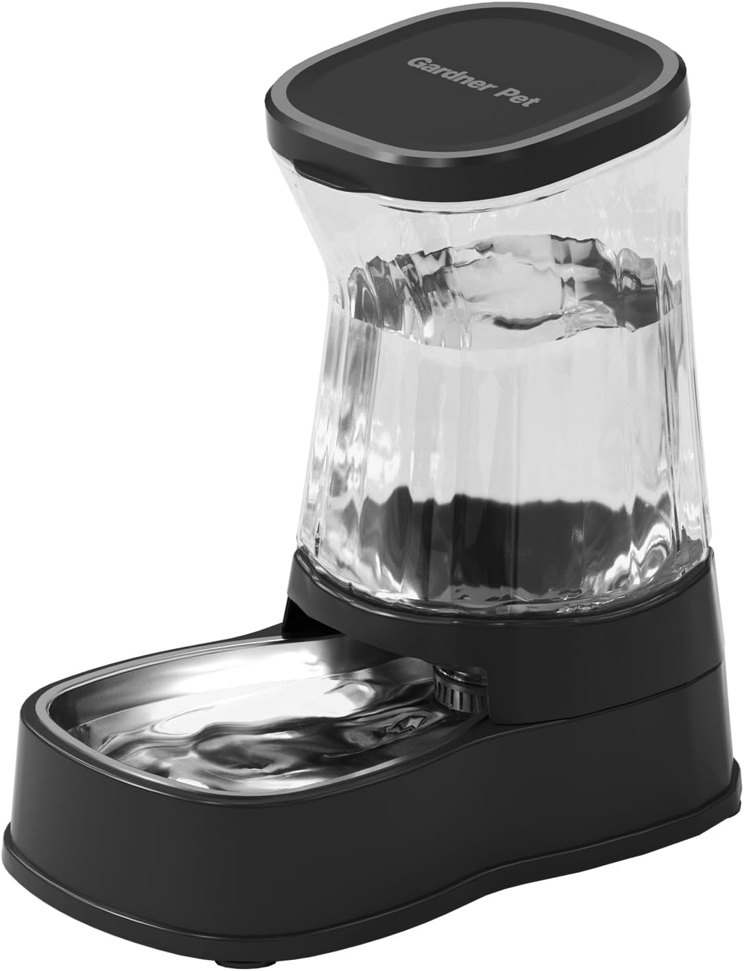 Automatic Dog Water Dispenser Gravity Stainless Steel Waterer & Food Feeder Set, 100% BPA Free Large Capacity Feeding Bowls for Medium & Large-Sized Dogs Cats Other Pets -(1 Gallon x2)
