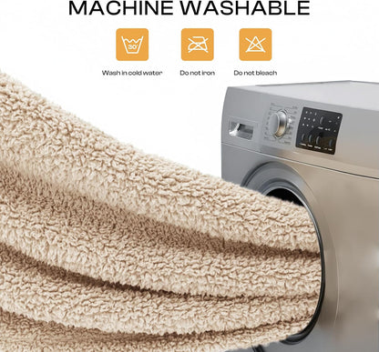 1 Pack 3 Calming Blankets Fluffy Premium Fleece Pet Blanket Soft Sherpa Throw for Dog Puppy Cat Beige Medium (30" x20'')