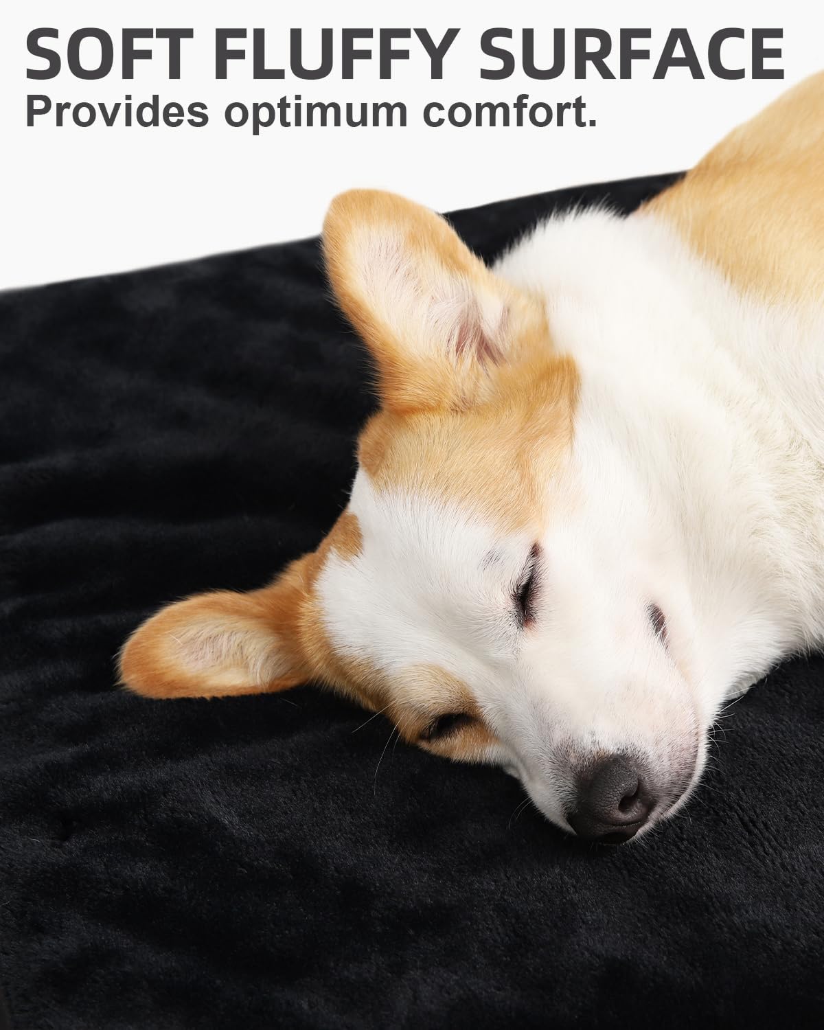 KSIIA Orthopedic Dog Bed for Large Dogs with Waterproof Lining, Grey, 35x22 | Deluxe Soft Plush Dog Crate Bed, Washable Pet Mat with Removable Cover & Egg Crate Foam for Large Dogs Sleeping & Relaxing