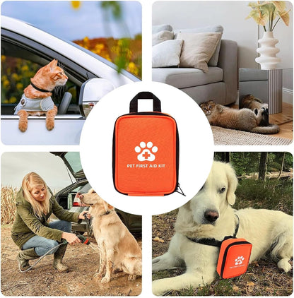 Pet First Aid Kit Portable Small | Outdoor Travel Emergency Dog Cat Pack