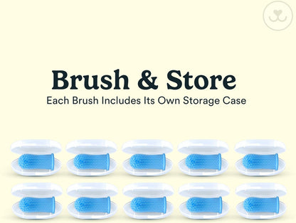 Jasper Dog Toothbrush, 360° Finger Toothbrush for Dogs & Cats, Blue | 12x More Bristles, Teeth Cleaning Kit for Small & Large Pets, Toothpaste Not Included, Fights Bad Breath, Extra Soft Silicone