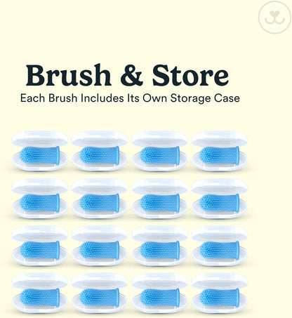 Jasper Dog Toothbrush, 360° Finger Toothbrush for Dogs & Cats, Blue | 12x More Bristles, Teeth Cleaning Kit for Small & Large Pets, Toothpaste Not Included, Fights Bad Breath, Extra Soft Silicone