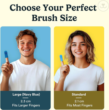 Jasper Dog Toothbrush, 360° Finger Toothbrush for Dogs & Cats, Blue | 12x More Bristles, Teeth Cleaning Kit for Small & Large Pets, Toothpaste Not Included, Fights Bad Breath, Extra Soft Silicone