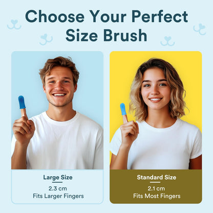 Jasper Dog Toothbrush, 360° Finger Toothbrush for Dogs & Cats, Blue | 12x More Bristles, Teeth Cleaning Kit for Small & Large Pets, Toothpaste Not Included, Fights Bad Breath, Extra Soft Silicone