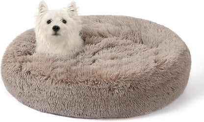Calming Donut Dog Bed, Hooded Cave with Blanket