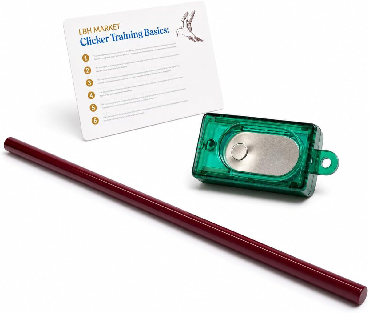 Bird Clicker Training Kit Box Clicker & Target Stick, Red