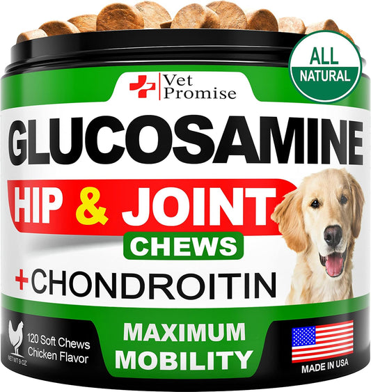 Glucosamine for Dogs - Hip and Joint Supplement for Dogs, Chondroitin & MSM
