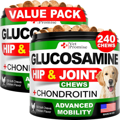 Glucosamine for Dogs - Hip and Joint Supplement for Dogs, Chondroitin & MSM