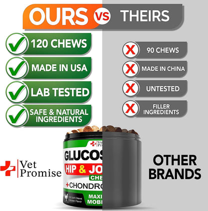 Glucosamine for Dogs - Hip and Joint Supplement for Dogs, Chondroitin & MSM