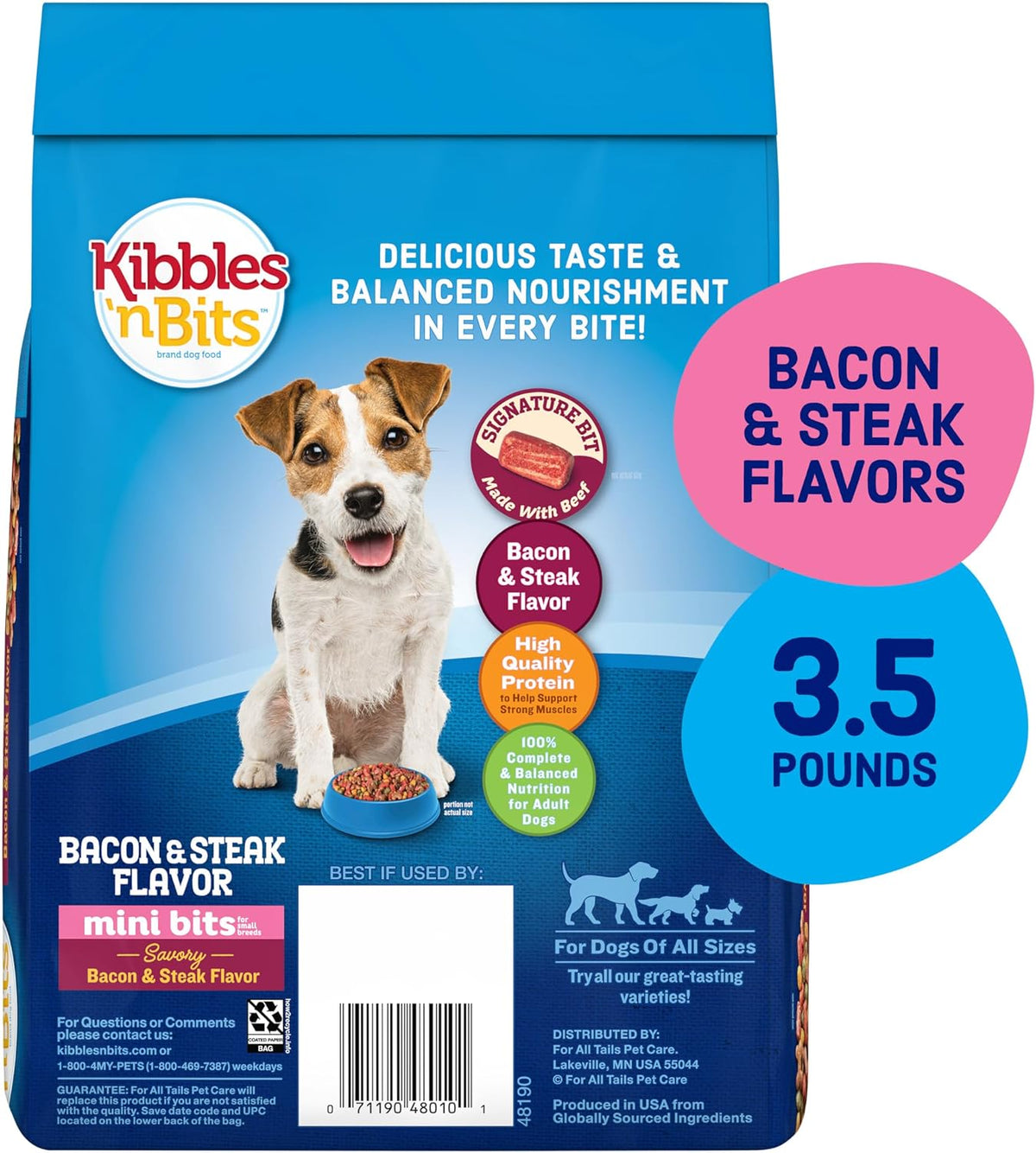 Mini Bits Small Breed Dry Dog Food, 3.5 lb. Bag