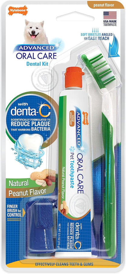 Advanced Oral Care Natural Dog Dental Kit Peanut Flavor 2.5 oz.