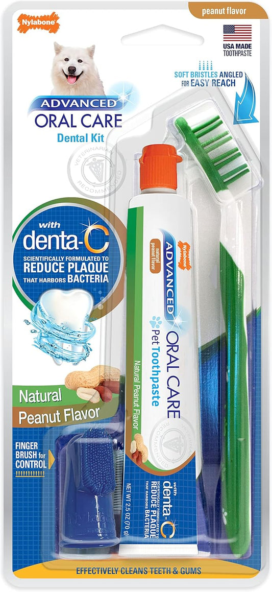 Advanced Oral Care Natural Dog Dental Kit Peanut Flavor 2.5 oz.