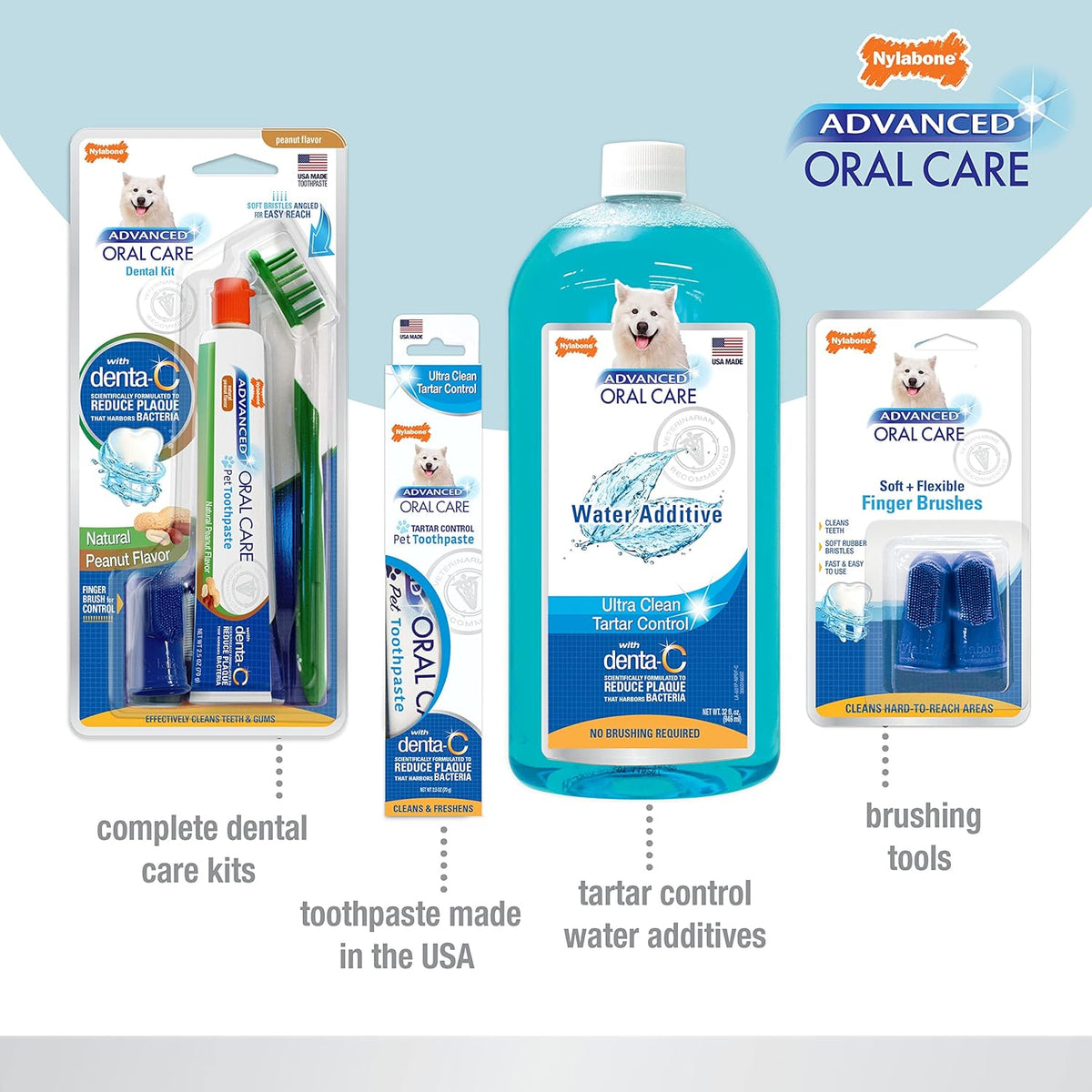 Advanced Oral Care Natural Dog Dental Kit Peanut Flavor 2.5 oz.