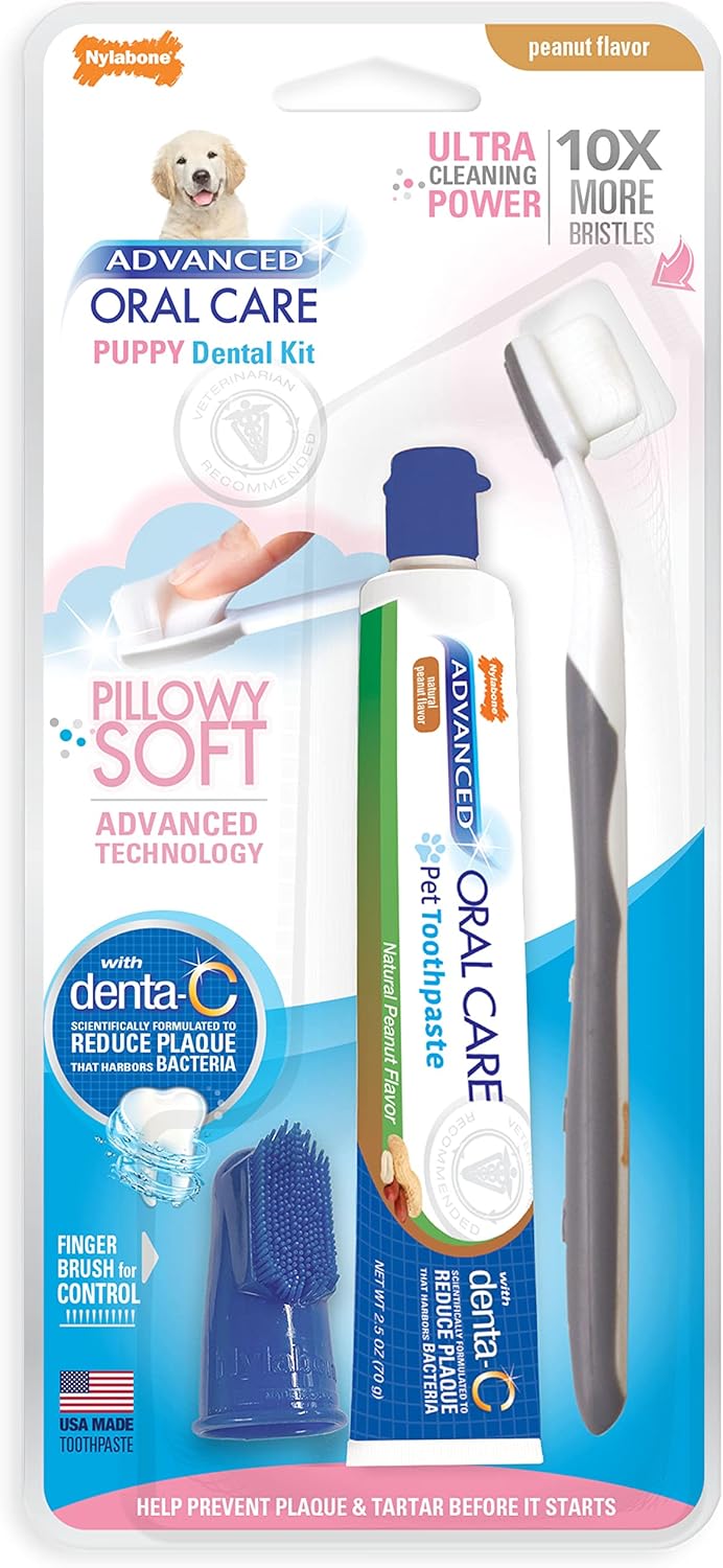 Advanced Oral Care Natural Dog Dental Kit Peanut Flavor 2.5 oz.