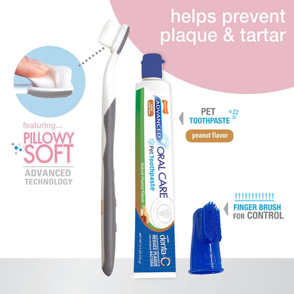 Advanced Oral Care Natural Dog Dental Kit Peanut Flavor 2.5 oz.