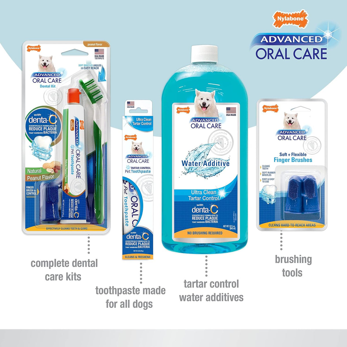 Advanced Oral Care Natural Dog Dental Kit Peanut Flavor 2.5 oz.
