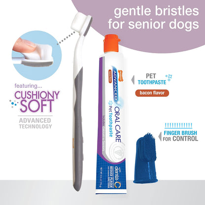 Advanced Oral Care Natural Dog Dental Kit Peanut Flavor 2.5 oz.