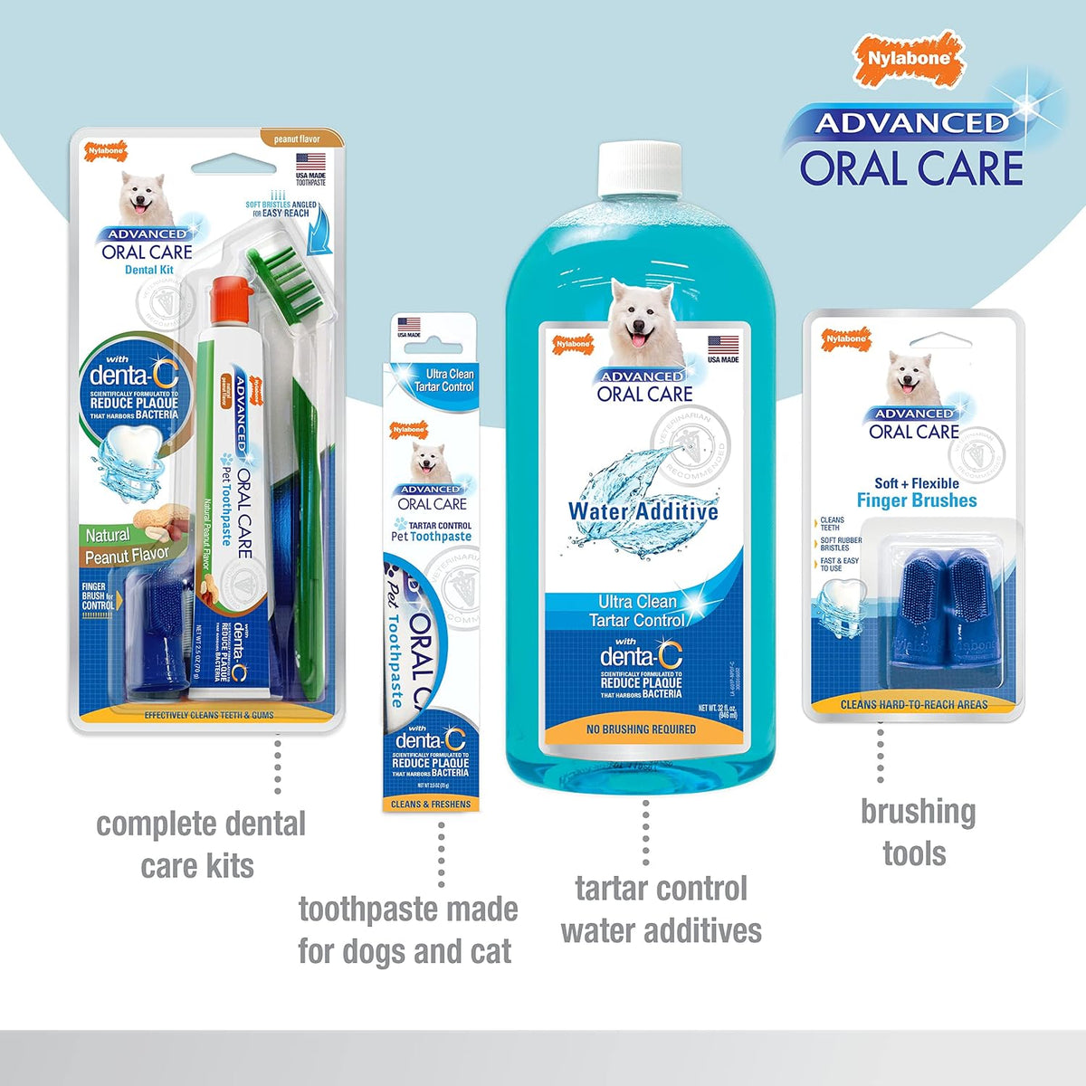 Advanced Oral Care Natural Dog Dental Kit Peanut Flavor 2.5 oz.