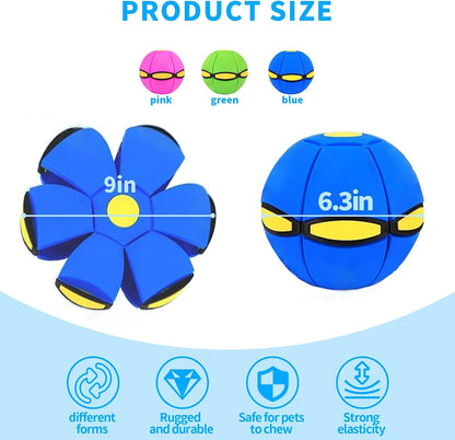 2PCS Dog Flying Disc Toy, Pet Toy Flying Saucer Ball with 3 Light for Dogs, Dog Toy Outdoor Toy Doggy Disc Ball, Outdoor Games