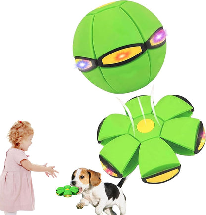 2PCS Dog Flying Disc Toy, Pet Toy Flying Saucer Ball with 3 Light for Dogs, Dog Toy Outdoor Toy Doggy Disc Ball, Outdoor Games