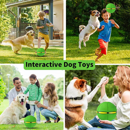 2PCS Dog Flying Disc Toy, Pet Toy Flying Saucer Ball with 3 Light for Dogs, Dog Toy Outdoor Toy Doggy Disc Ball, Outdoor Games