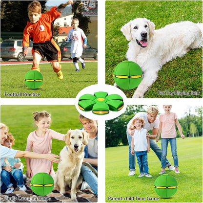 2PCS Dog Flying Disc Toy, Pet Toy Flying Saucer Ball with 3 Light for Dogs, Dog Toy Outdoor Toy Doggy Disc Ball, Outdoor Games