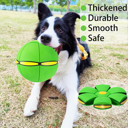 2PCS Dog Flying Disc Toy, Pet Toy Flying Saucer Ball with 3 Light for Dogs, Dog Toy Outdoor Toy Doggy Disc Ball, Outdoor Games