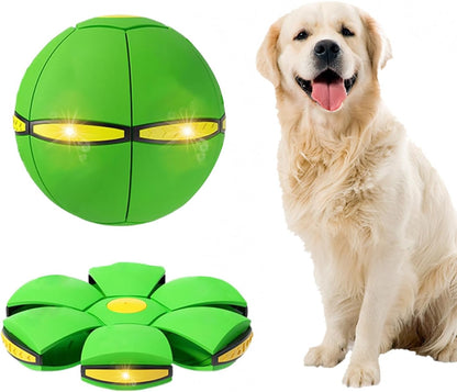 2PCS Dog Flying Disc Toy, Pet Toy Flying Saucer Ball with 3 Light for Dogs, Dog Toy Outdoor Toy Doggy Disc Ball, Outdoor Games