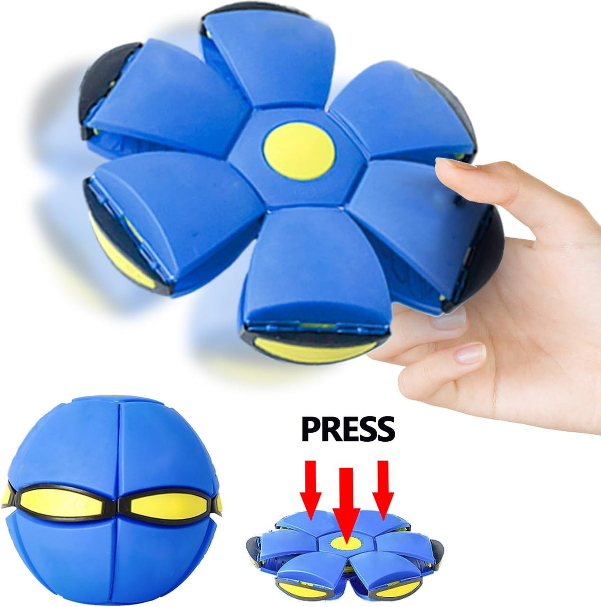 2PCS Dog Flying Disc Toy, Pet Toy Flying Saucer Ball with 3 Light for Dogs, Dog Toy Outdoor Toy Doggy Disc Ball, Outdoor Games
