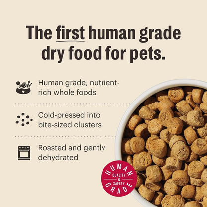 Grain Free Beef & Superfoods Whole Food Clusters, Human Grade Dry Dog Food, Vet-Crafted Nutritional Support for Skin, Coat, Digestion & Overall Wellness, 5 lb Bag