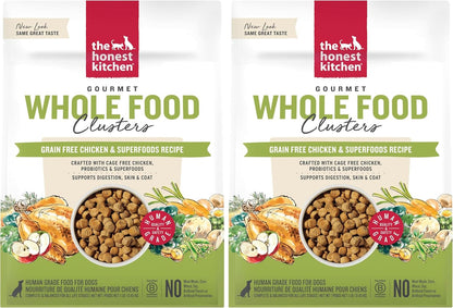 Grain Free Beef & Superfoods Whole Food Clusters, Human Grade Dry Dog Food, Vet-Crafted Nutritional Support for Skin, Coat, Digestion & Overall Wellness, 5 lb Bag